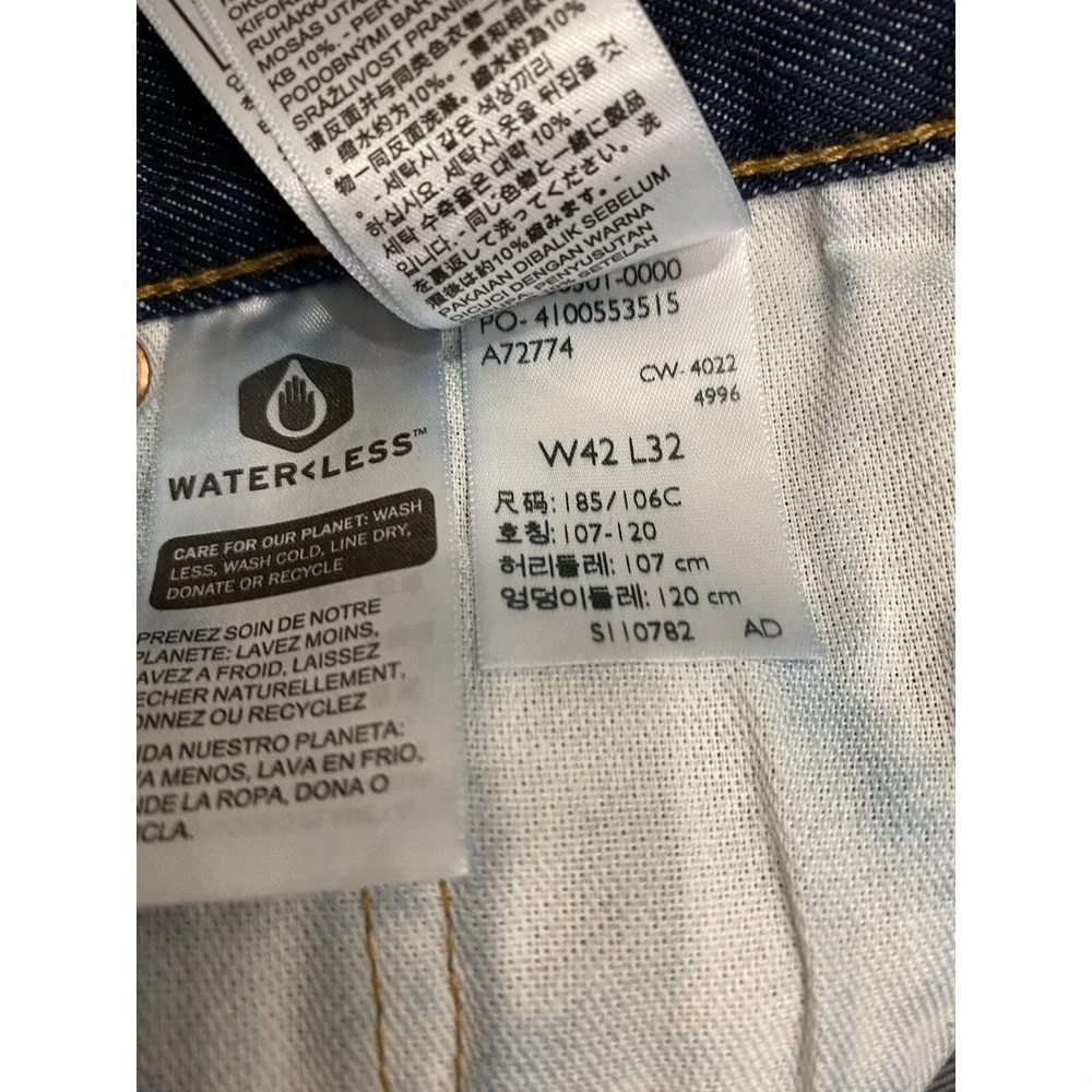 Vintage Levis 501 XX Jeans Mens 42x32 Blue Dark Wash Denim Straight Button Fly